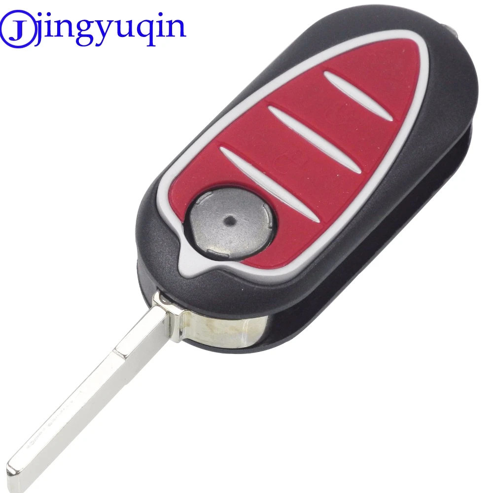 

jingyuqin 10PS 3 Buttons Modified Remote Folding Flid Car Key For Alfa Romeo Mito Giulietta GTO 159 Fob Case Shell Cover