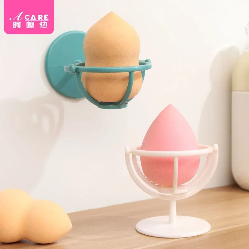 

DX01/Storage Rack/Cosmetic egg/A1PQ4-Sponge Egg Bracket Rotatable Wall-Mounted Small Cute Powder Puff Rack Drying