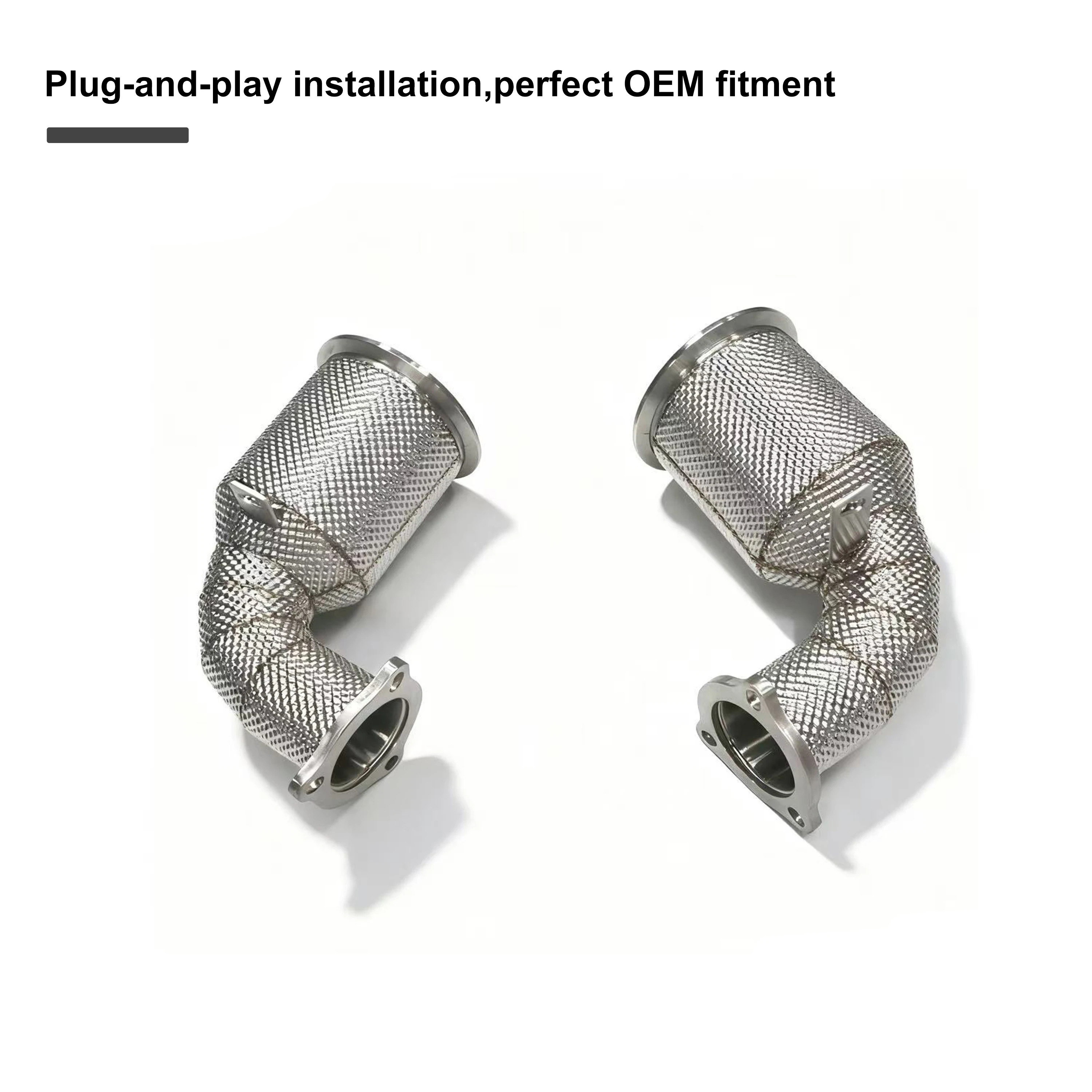 PRO High Power High Flow Catted Exhaust Downpipe Header Exhaust Pipes for Porsche Panamera 971 2.9T of Autom