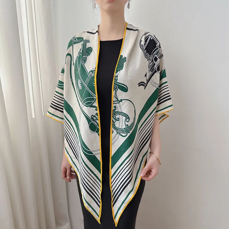 

Vintage European and American carriage abstract pattern long scarf women246x62Two-tone hand-stitched scarf shawl