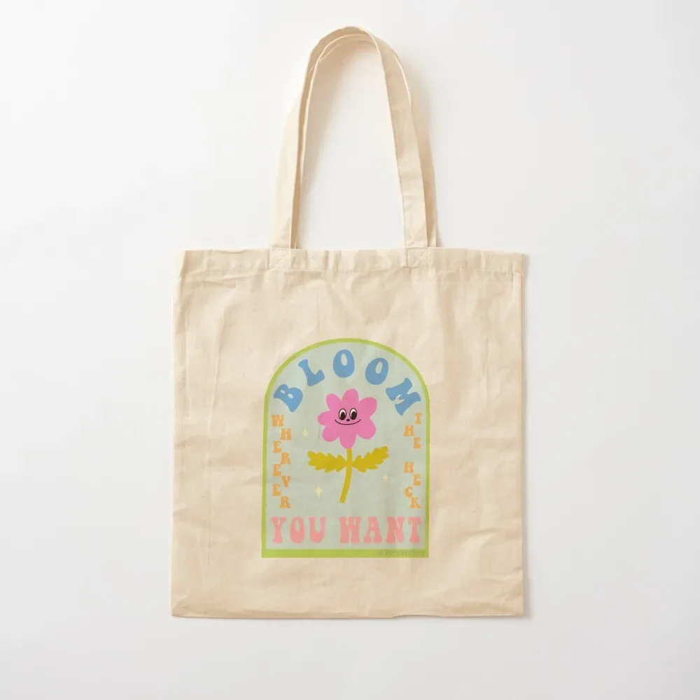 

Bloom Wherever The Heck You Want - The Peach Fuzz Tote Bag reusable shopping bag Lady bags Tote Bag