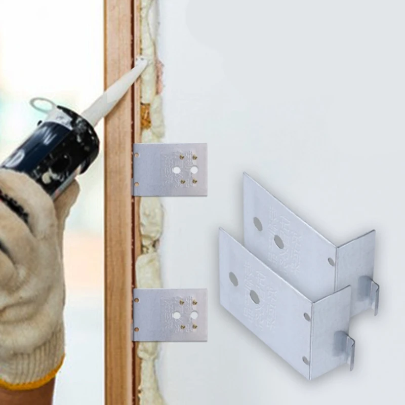 Bộ 100 Khung Cửa Góc Fixer Cửa Lắp Đặt Thiết Kế Thép Không Gỉ Chắc Chắn Để Cố Định Cửa Gỗ Gắn