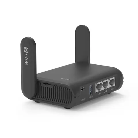 GL.iNet GL-AXT1800 (Slate AX) Travel Router, Pocket Wi-Fi 6 Wireless Internet Router, Portable VPN Routers WiFi for Travel, Public Computer Routers, Business, Moblie/RV/Cruise/Plane