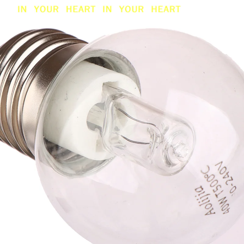 

【X】220v High Temperature Resistant 500 Degree For Display Cabinet Light Bulb 1Pc E27 40W Oven Lamp Light Microwave Oven Bulbs