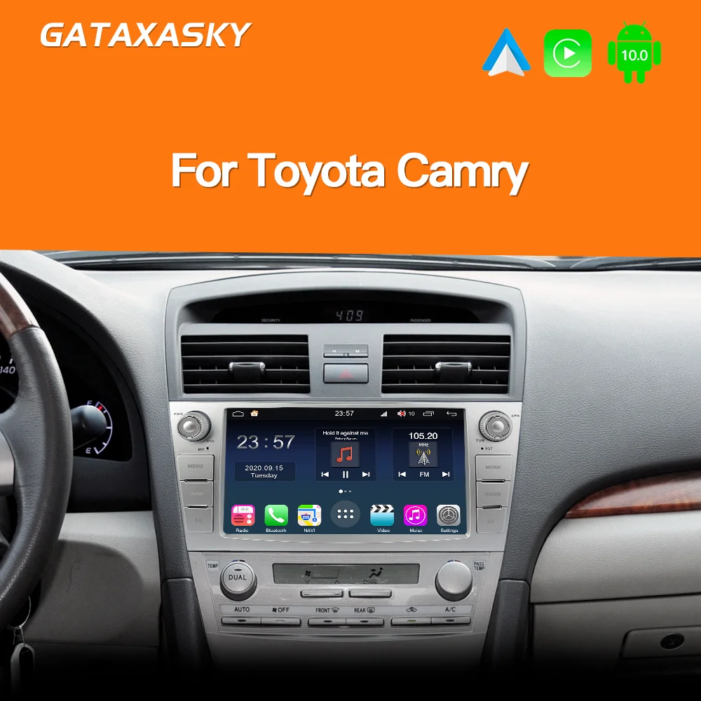 GATAXASKY 9'' Android For Toyota Camry 7 XV40 50 2006 2008 2010 2011Car Radio Multimedia BT GPS CarPlay AUTO Navigation Wifi SWC