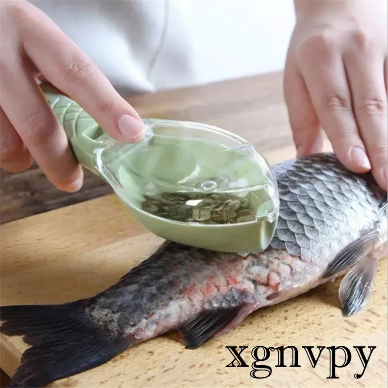 xgnvpy New Kitchen Accessories Cozinha Fish Scale Remover Knife Cleaner Peeler Practical Cooking Home Gadgets Supplies Tools