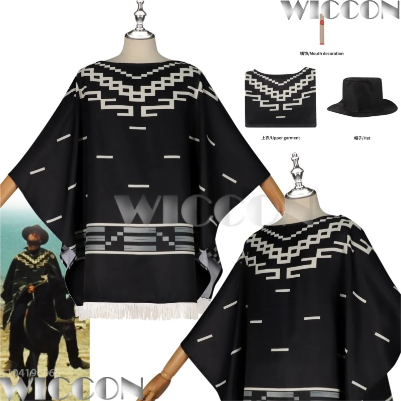 

Плащ в западном ковбойском стиле, накидка, аниме, игра, фильм, косплей, костюм, черное пальто, шляпа, реквизит, комплект, мужское платье, крутая одежда, вечеринка на Хэллоуин, Cos