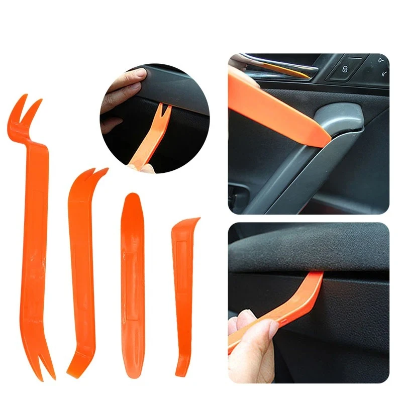 4PCS/Set Car Hand Tool Auto Door Clip Panel Audio Video Dashboard Plastic Removal Kit Set Installer Prying Tool