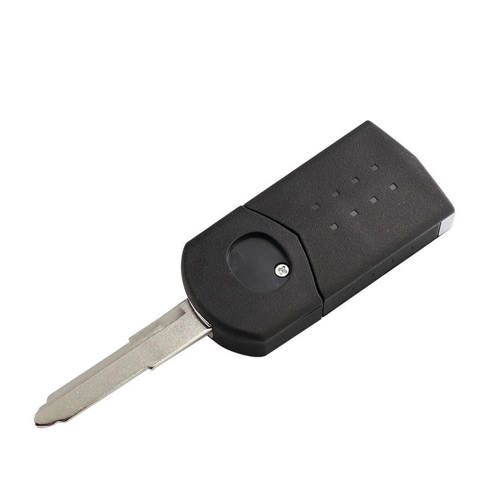 Cangkang Kunci Lipat Mobil 2/3 Tombol dengan Bilah Belum Terpotong untuk Mazda 2 3 5 6 RX8 MX5 M6 CX5 Remote Key Shell