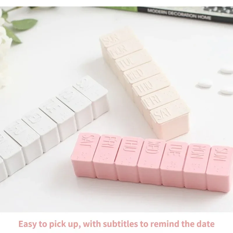 Pill Box Holder Weekly Medicine Storage Organizer Container Drug Tablet Dispenser Independent Lattice Pill Case Storage Box