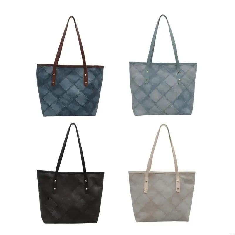 

Stylish Jeans Shoulder Bag Top Handle Bags for Students and Professional Large Capacity Handbag Casual Satchel 20CA