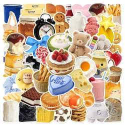 Coreano Ins Style Cartoon Adesivos, Decalques de comida, geladeira, scrapbook, notebook, laptop, impermeável, brinquedos infantis, fofos, 10 pcs, 30 pcs, 52pcs