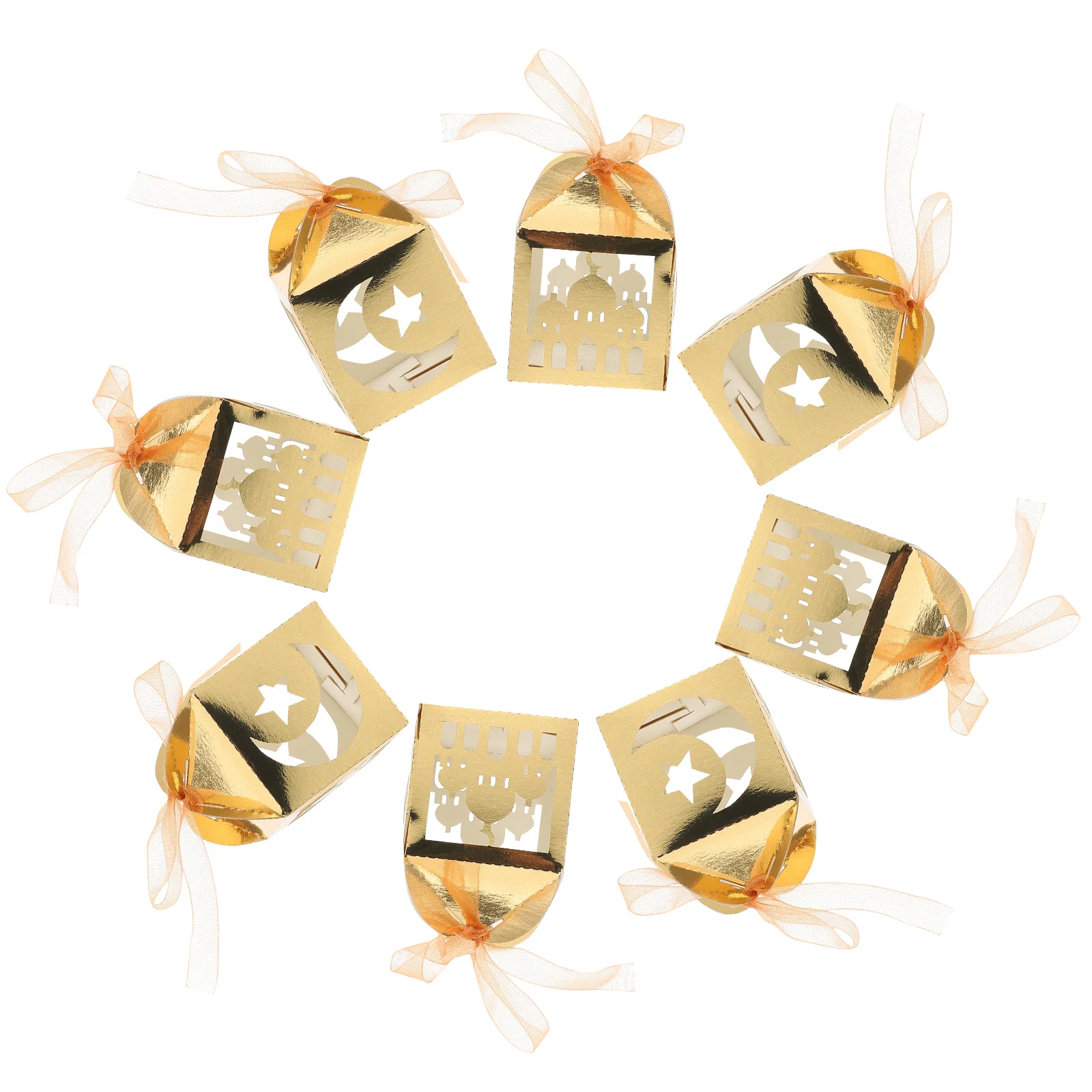 

50pcs Ribbon C Elegant Middle Eastern Style Carving Wedding Birthday Party Favor Boxes Tiny Containers