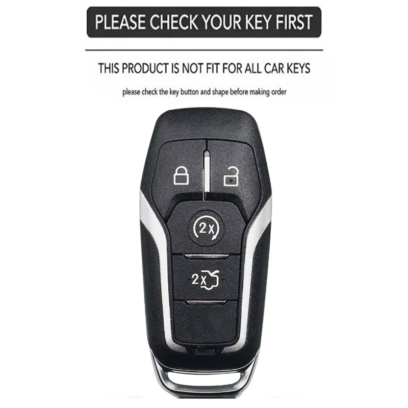 For Ford Fusion F-150 Edge Explorer Mustang Lincoln MKZ MKC Platinum 2016 F150 Lariat Silicone Car Remote Key Case Keychain FOB