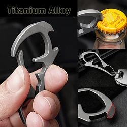 3 IN 1 Titanium Alloy Key Chain Crowbar Bottle Opener Belt Waist Hanging CAR Key Chain Buckle Keyring Bag Hook Hanging Key Holde