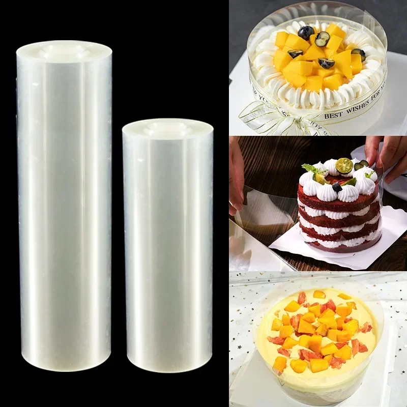 Transparent mousse cake cover acetate packaging film DIY chocolate cake decoration tools dessert slices