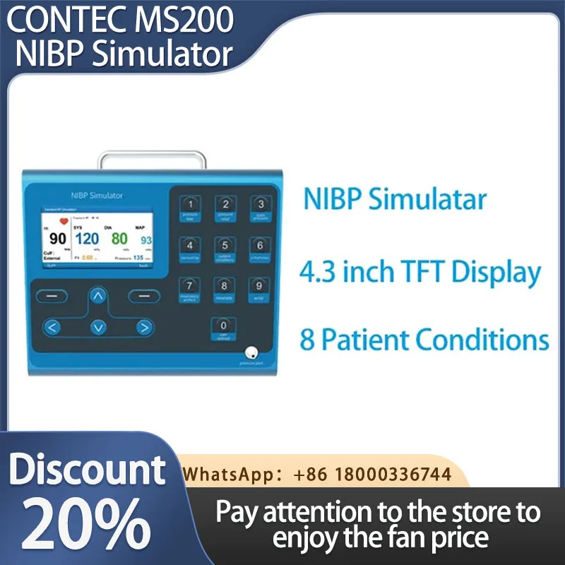 CONTEC MS100 MS200 MS400 SPO2 PR NIBP ECG IBP TEMP Simulator Biomedical Non-Invasive Simulation Simulate Machine