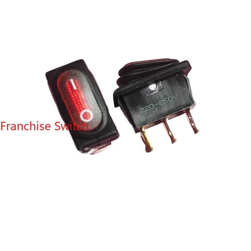 

10PCS Waterproof boat switch R13-70B8 three-legged two-gear red light 10A 11*30