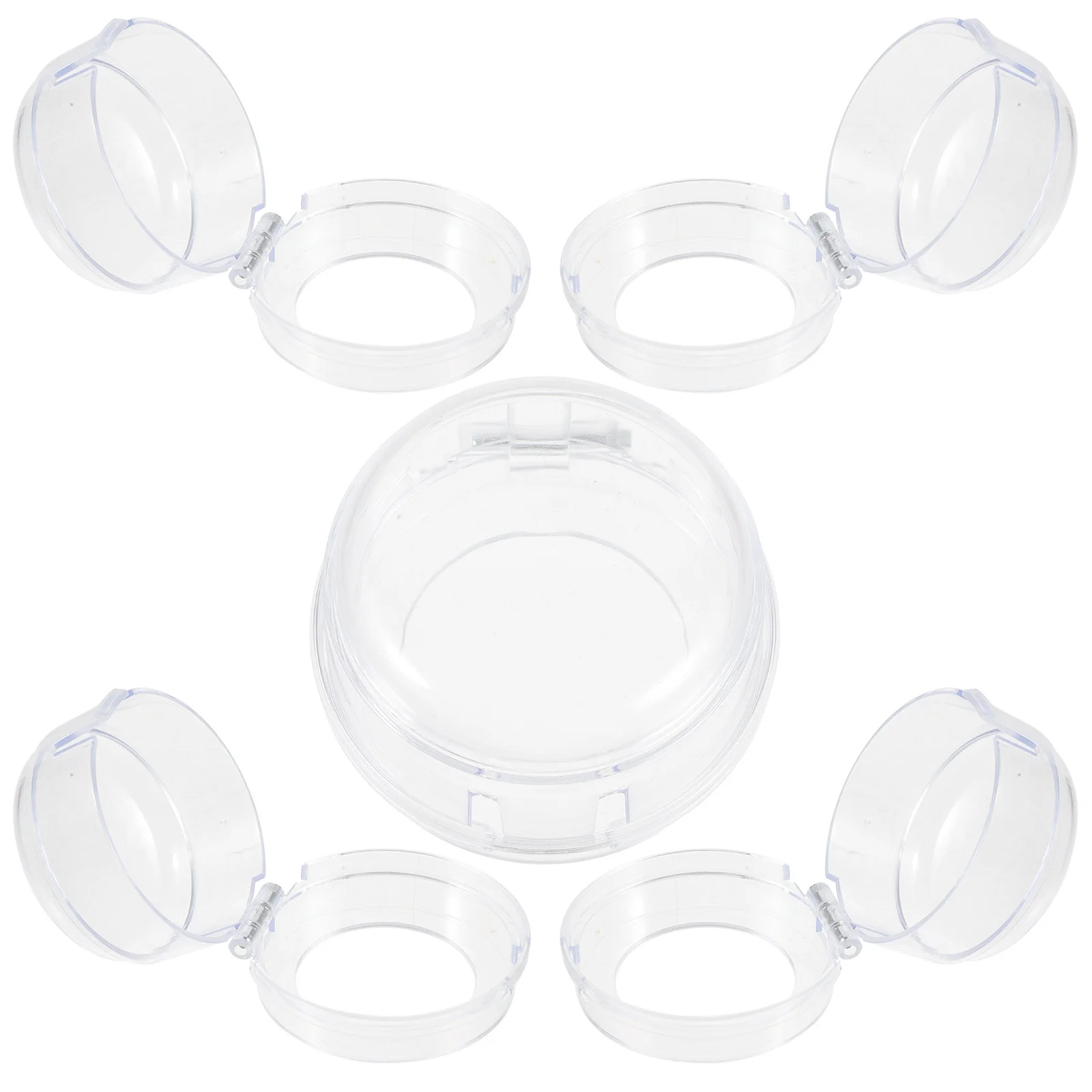 5 قطعة مقبض موقد غاز يغطي البلاستيك مقاومة للحرارة مقبض الفرن حماة السلامة حفلة موقد الحرس المطبخ حارس السلامة