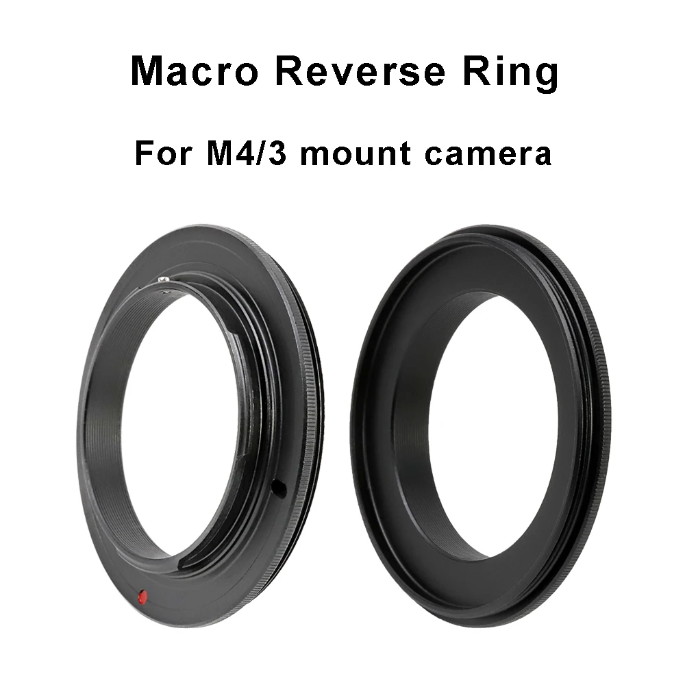 Für m4/3 micro 4/3 mft montage makro reverse adapter ring 49 52 55 58 62 67 72 77mm für panasonic g, gx, gf, gh olympus E-M,E-PL