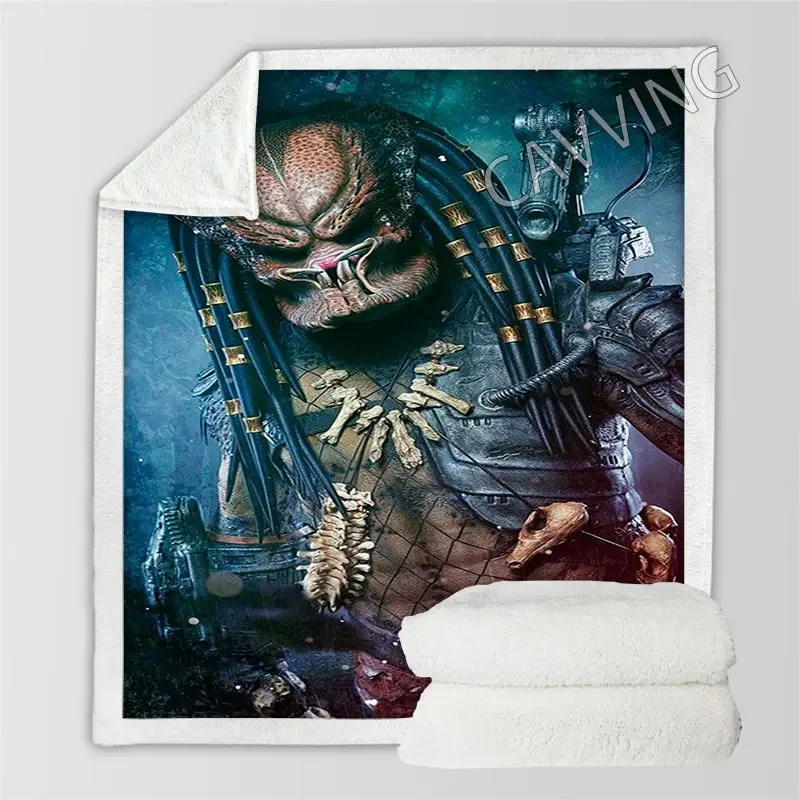 

The Predator 3D Printed Sherpa Blanket Rectangle Blanket Home Textiles Fleece Wearable Blanket Throw Blankets Home Decor