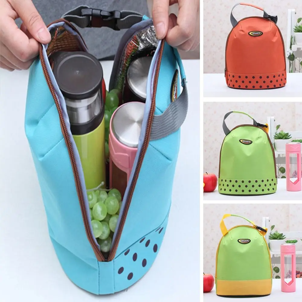 Lunch Thermal Insulated Bag Fridge Box Oxford Cloth Ice Pack Tote Solid Color Cooler Food Handbags Portable Food Bag for Work