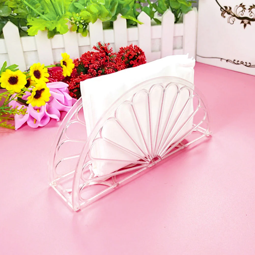 10 Pcs Tray Transparent -shaped Vertical Napkin Holder Paper Towel 10pcs Napkins Plastic Dinning Table