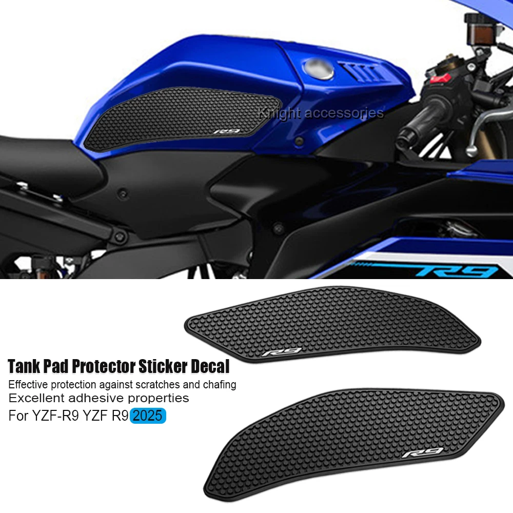 

For YZF-R9 YZF R9 yzf r9 2025 Motorcycle Tank Traction Pad Anti Slip Sticker Gas Knee Grip Protector