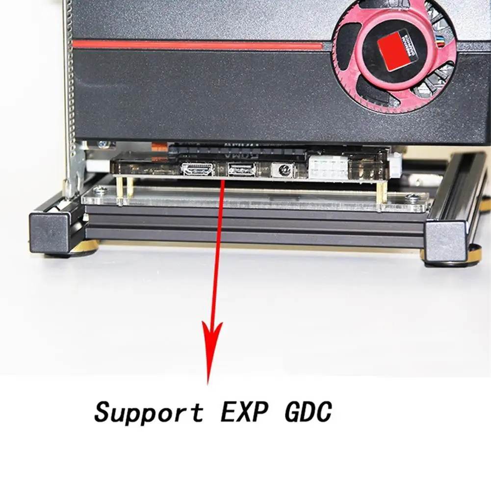

Держатель графического процессора + PSU DIY Внешняя стойка для видеокарты с основанием питания для ATX PSU Алюминиевая поддержка EXP GDC Аксессуары для док-станции E3F9