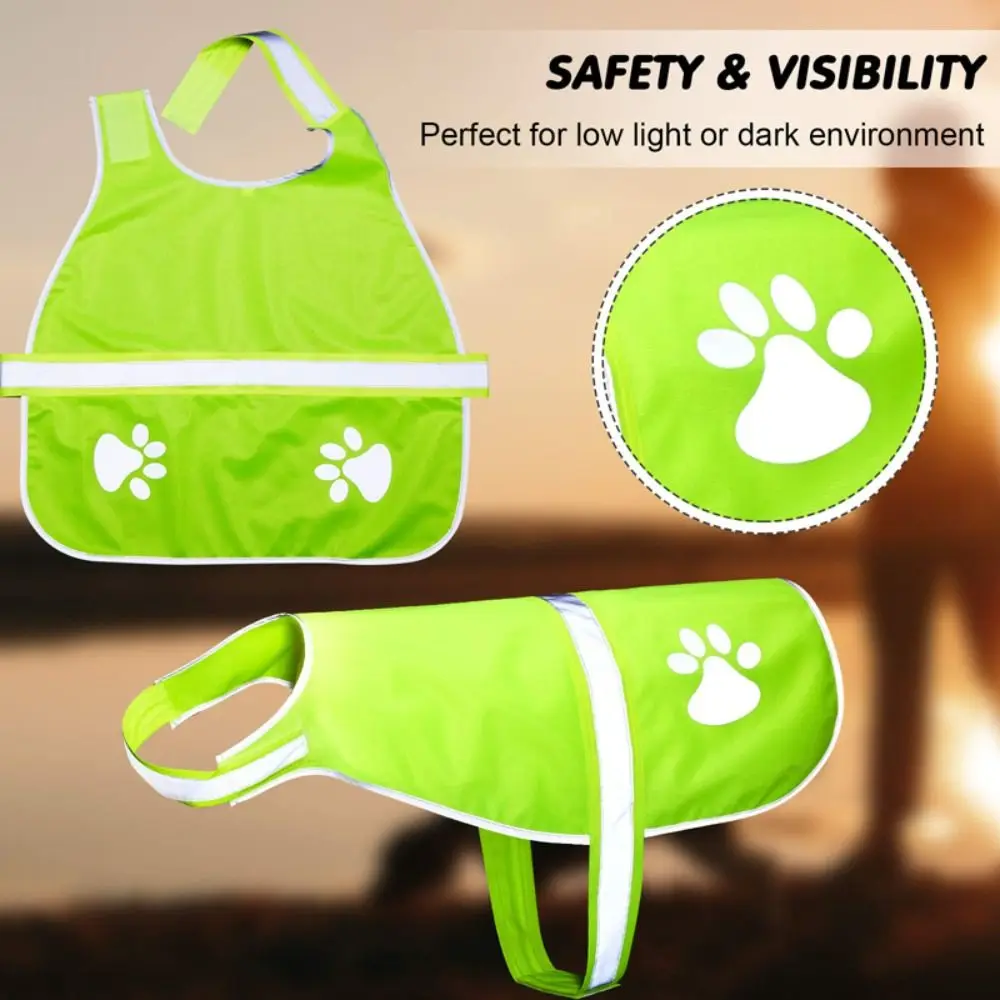 Adjustable Dog Reflective Vest New Fluorescent High Visibility Dog Jacket Protect Your Puppy Outdoor Dog Clothes