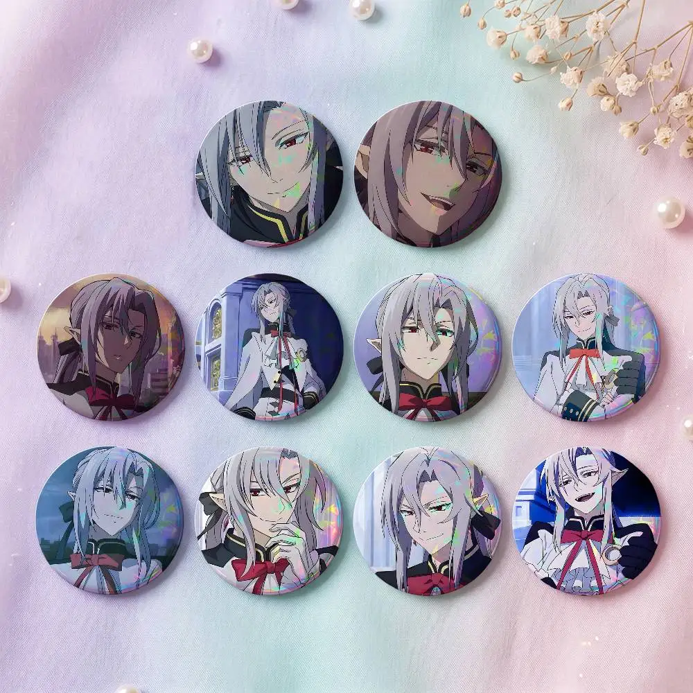 1pc Ferid Bathory Anime Cartoon Style Badge Brooches On Backpack Decoration Round Enamel Pins For Accessorys