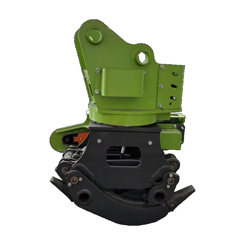 Customized New Electric Engine Excavator Tree Cutter Clamp Saw Log Grab Saw Timber Rotating Wood Grapple Saws