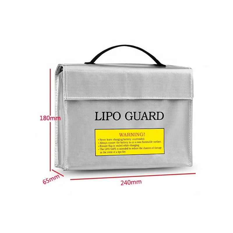 10PCS 240x65x180mm Fireproof Safe Battery Guard Storage Bag For RC Explosion-Proof Lipo Charging Sack For Electrical Toys