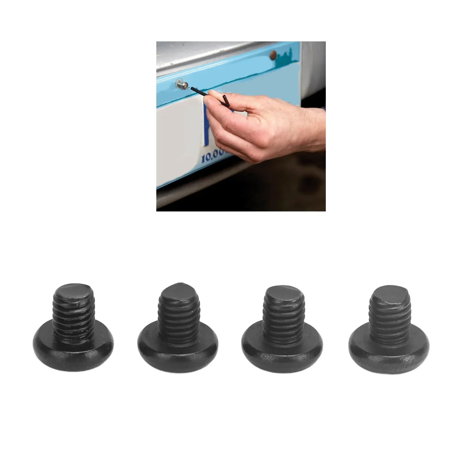 4 Pcs M5 0.8*6/8/10/12 License Plate Screws Stainless Steel Rustproof Car Tag Frame Fasteners For Tesla Model 3 Y