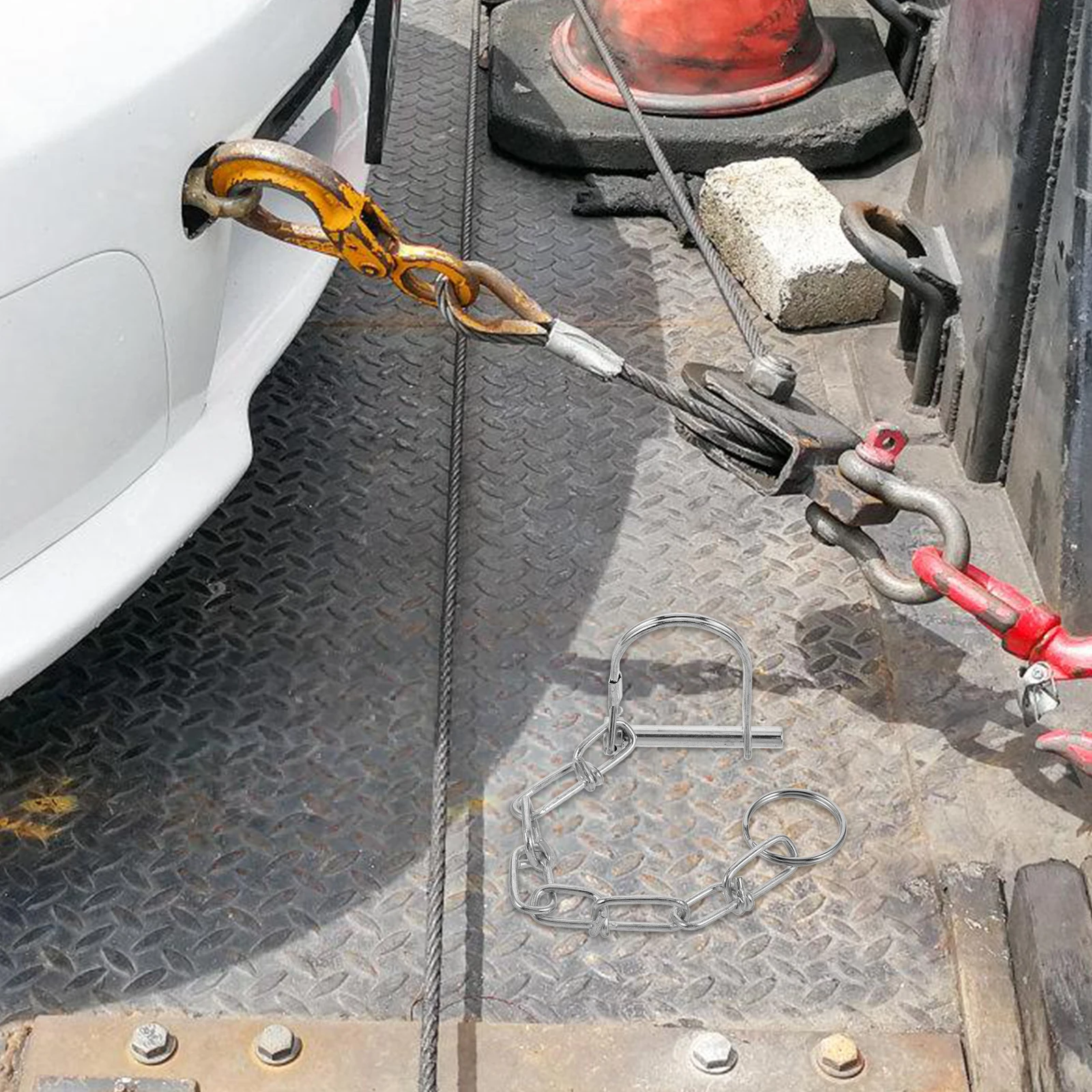 

Heavy Duty Latch Safety Coupler Locking Metal Farm Trailer Chain Coupler Hitch Safety Pin Trailer Ramp Latch Galvanized Coating