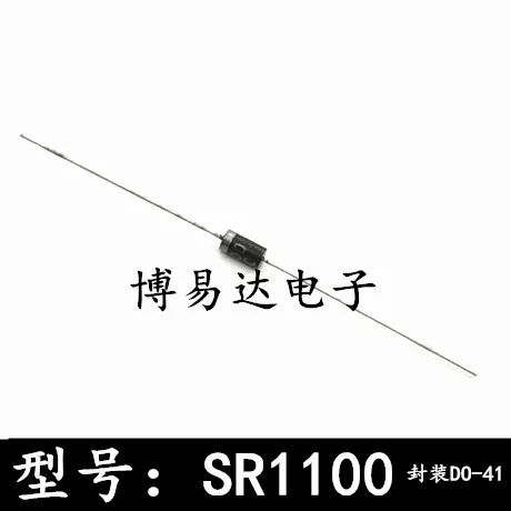 インラインショットキーダイオード、sr1100 sb1100 do-41、1a、100v、オリジナル、新品