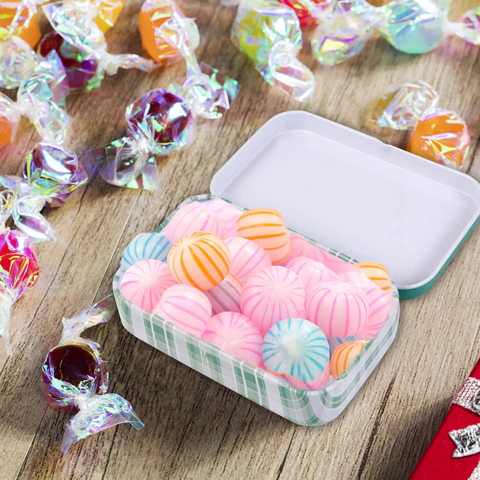 

3Pcs Pine Nut Gift Tins Christmas Candy Storage Boxes Premium Tinplate Party Favor Jars with Festive Design for Holiday Treats