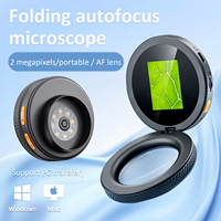 2.0 inch Autofocus Microscope Magnifier 500X 1080P Digital Microscope 8Leds Magnifying Glass for Electronics Repair Maintenance