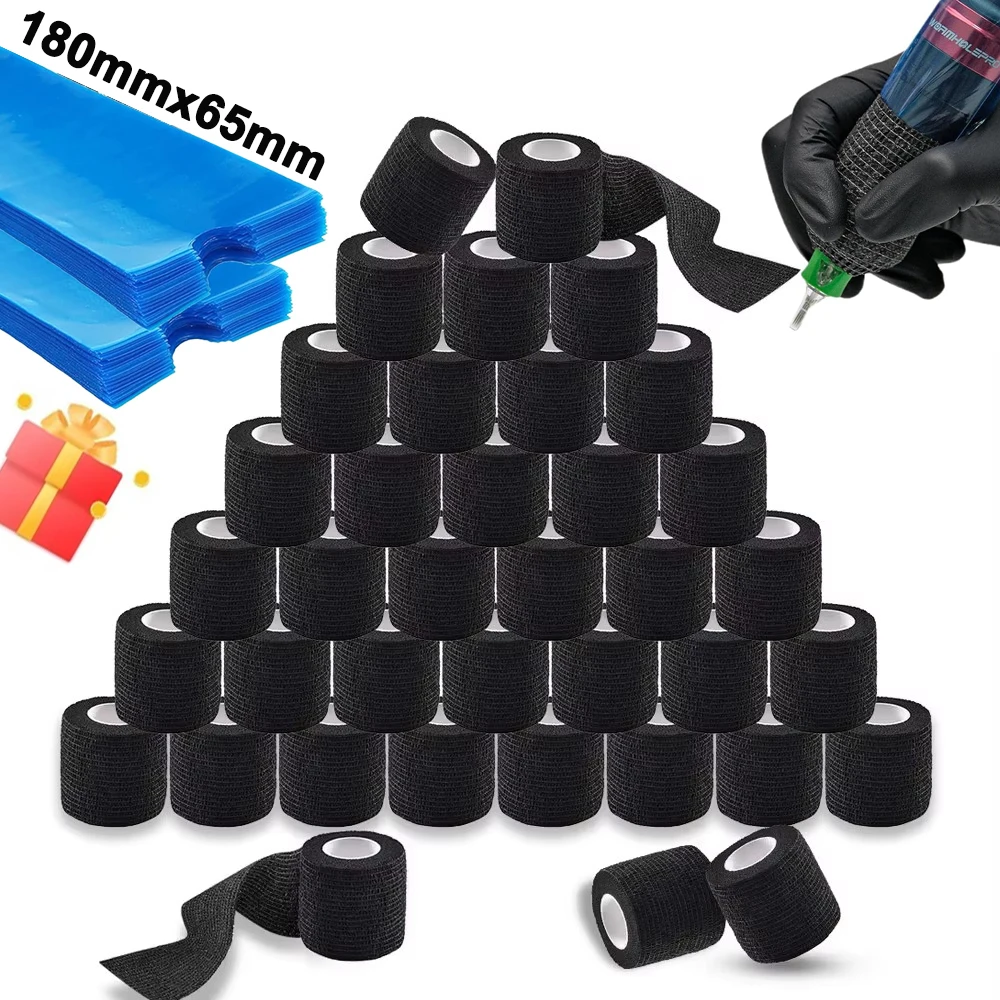 

24/12/10/6/3PCS Tattoo Grip Tape Wrap Elastic Bandage Rolls Self-adhesive Cohesive Tattoo Grip Cover for Tattoo Machine Grip