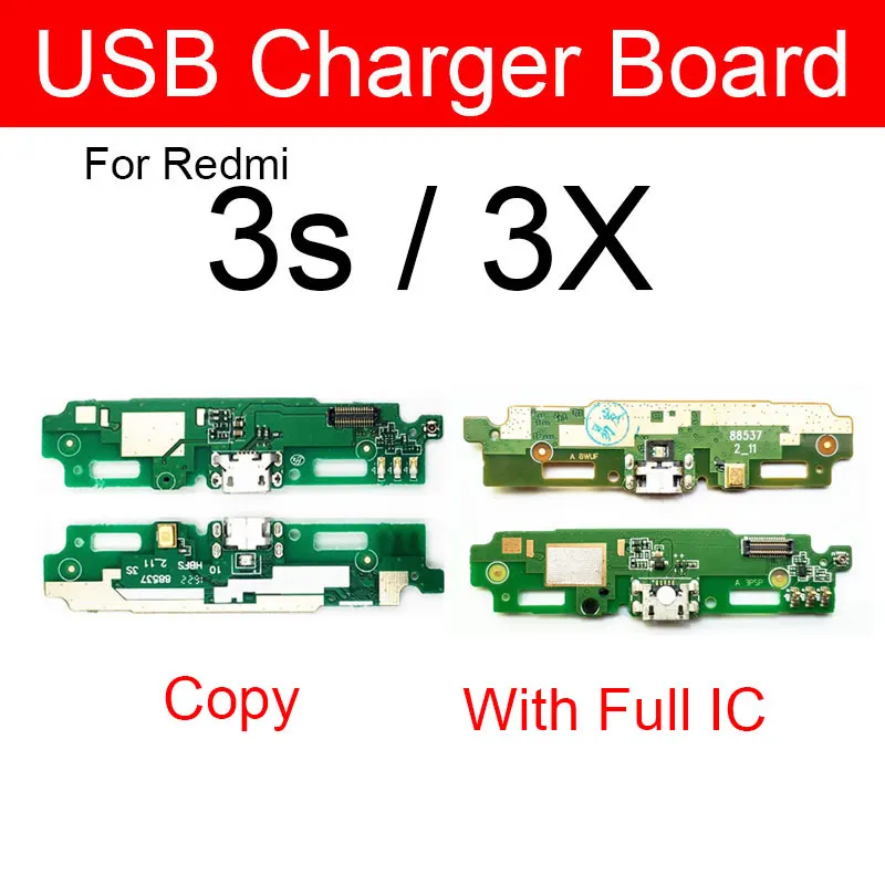 USB Charging Jack Port Board For Xiaomi Redmi 2 2A 2S 3 3Pro 3S 3X 4 4Pro 4A 4X USB Charger Board Flex Cable Replacement Parts