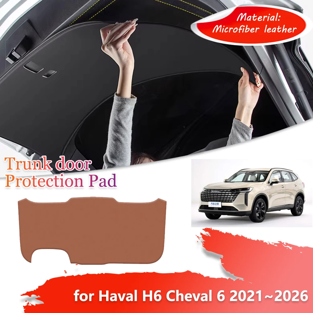Alfombrilla Protectora para Maletero de Haval H6 Cheval 6 2021~2026, Cubierta Antisuciedad para Puerta Interior de Coche, Accesorios Impermeables