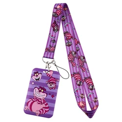 Alice nel paese delle meraviglie cordini per chiavi catena ID carta di credito Cover Pass Phone Charm Neck Straps porta Badge accessori regali