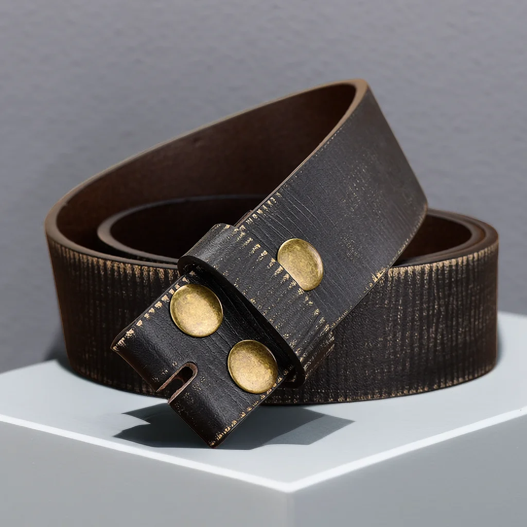 حزام جلد مشبك خمر للرجال ، هدية مثالية للأباء والأزواج #2