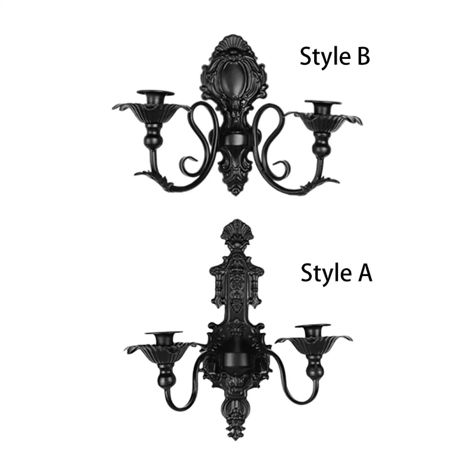 Metal Candle Sconces Gothic Candle Holders Wall Mount Art Decorative Candelabra for Stick Candles for Dining Room Anniversary