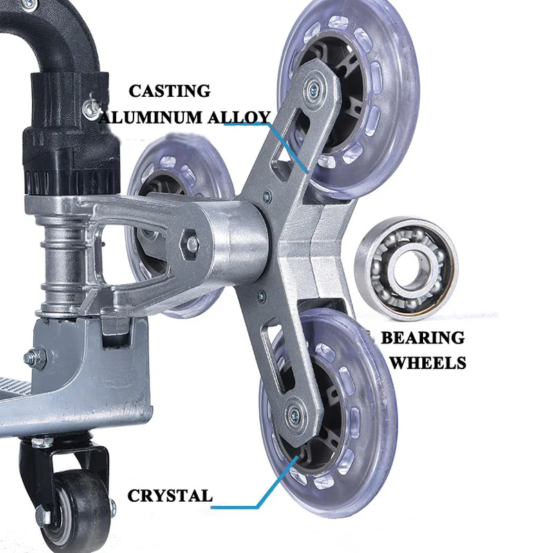 1PC TPR/Crystal Stair Climbing Cart Wheel, Climbing Cart Accessories