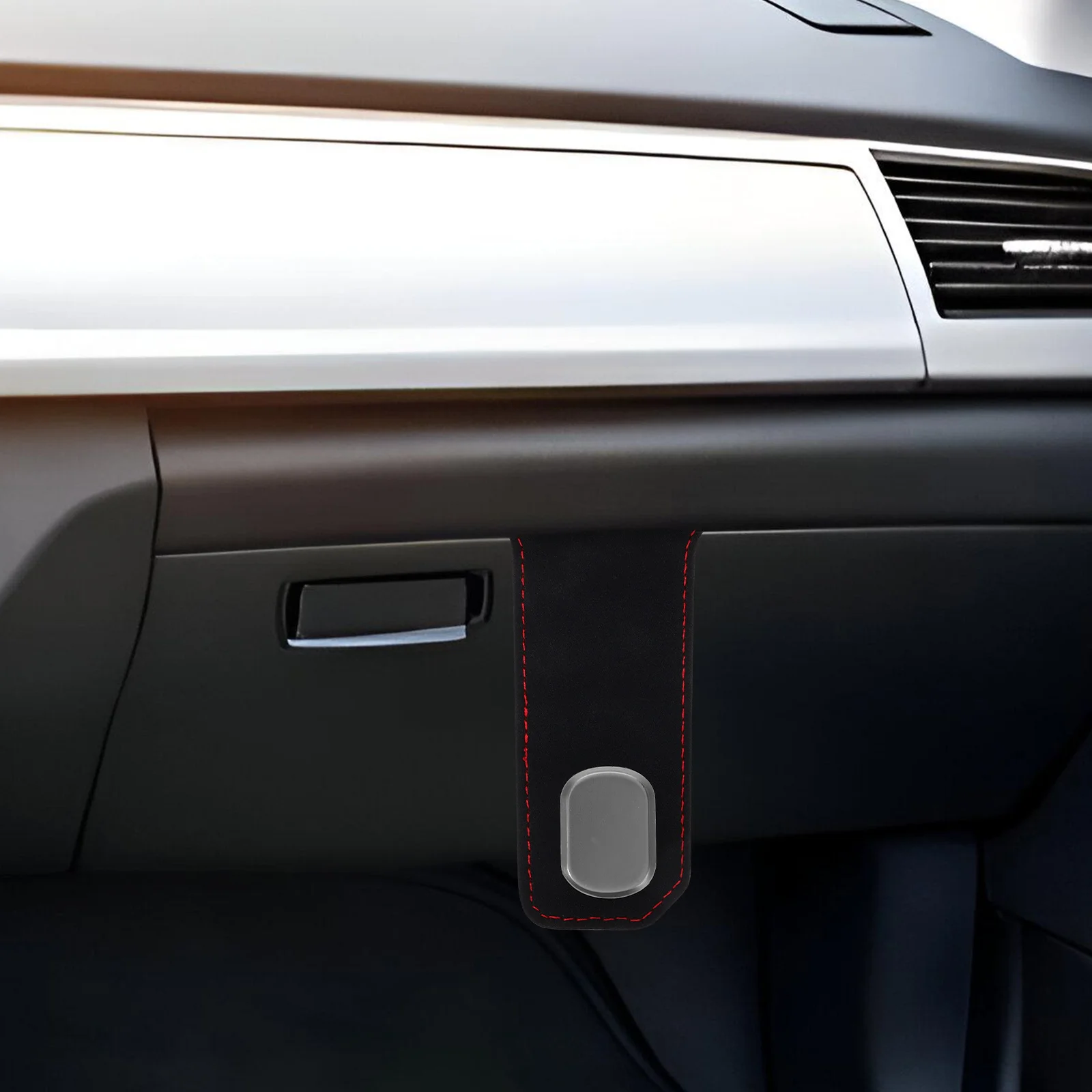 

Car Hooks Bag Holder for Front Seat Storage Car Purse Hanger Metal Suede Finish Durable Material Easy Installation Gloves Box