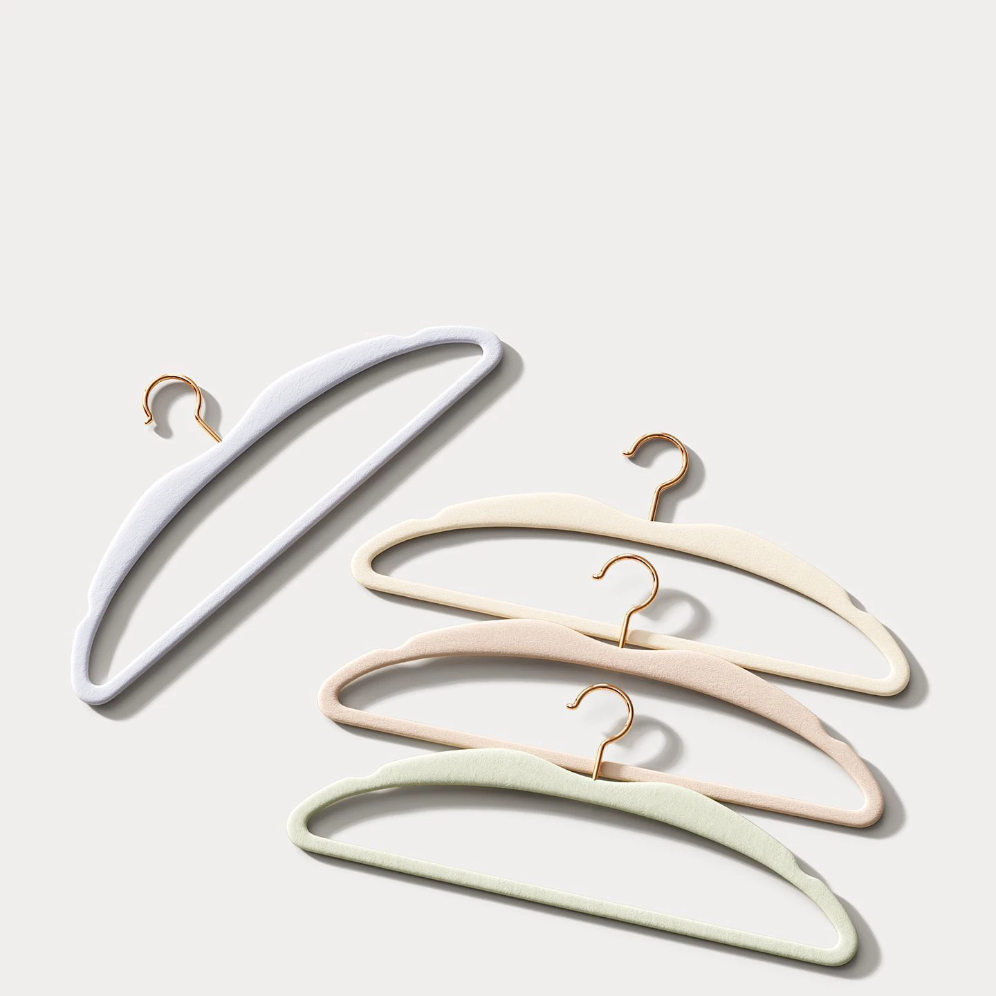 10PCS Velvet Hangers for Clothes Large Space-saving Flocking Non-slip Plastic Flocking Coat Flocked Hanger Seamless Drying Rack