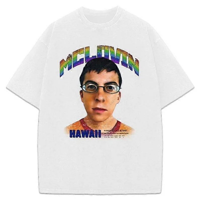 Camiseta McLovin Superbad película Fogel Hawaii ID McLovin Jonah Hill camiseta-ZBZ227