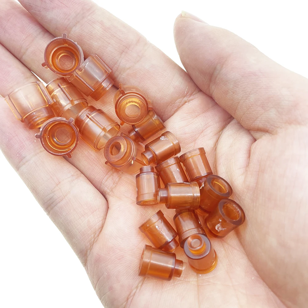 100PCS Brown Cell Jenter Queen Rearing Associated Spare Part Plastic Cup Non Grafting Larva Breeding Royalty Bee Farm Equipment