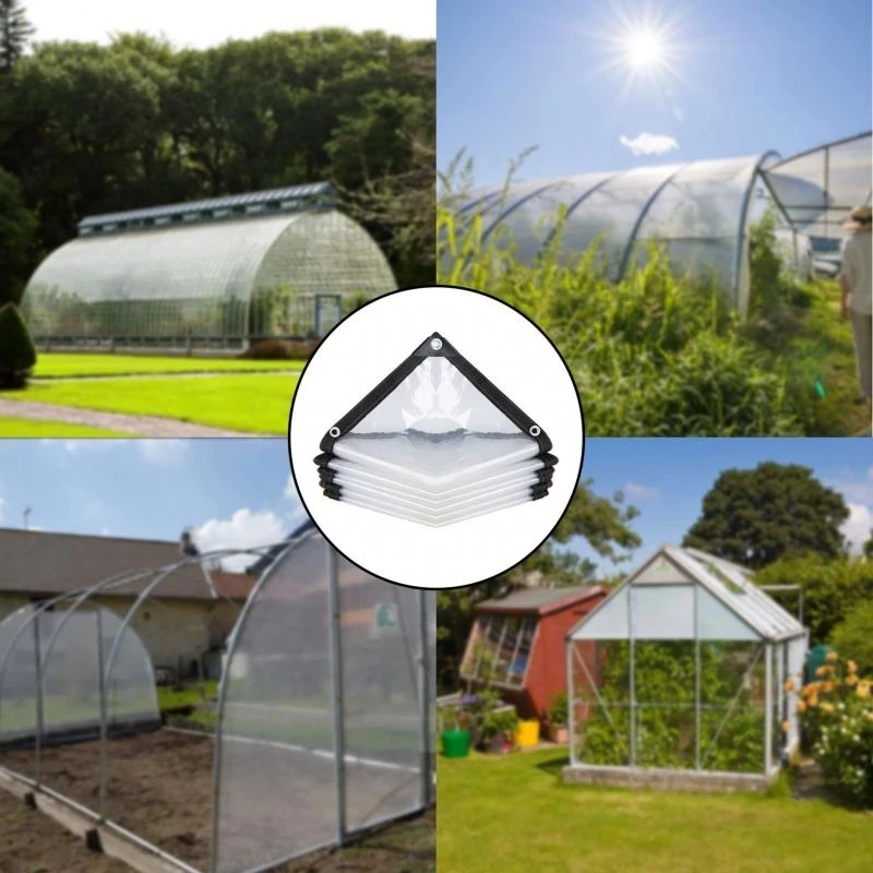 Transparent rainproof PE film waterproof shed balcony garden juicy plant shed keep warm sunshade2x3m  3X5m 4x4m